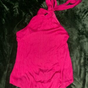 fab'rik Vibrant Pink Halter Bodysuit